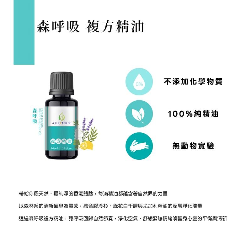 【醫學研討會專區】A.D.Extrace - 森呼吸複方精油 30ml:圖片 3